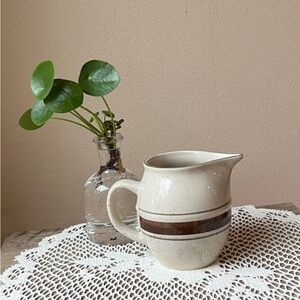 Cabela’s Folkcraft Stoneware Glossy Splatter Creamer Plant Waterer Penholder EUC
